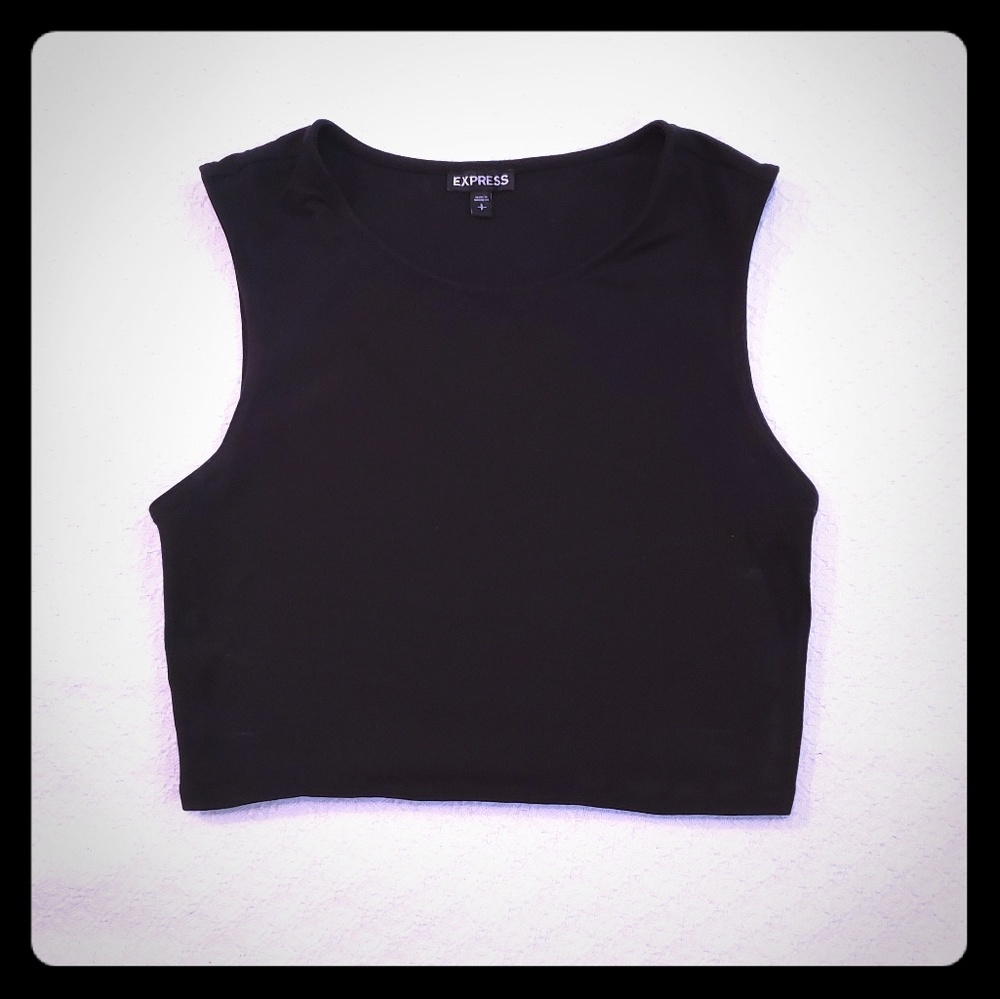 Womens black crop top